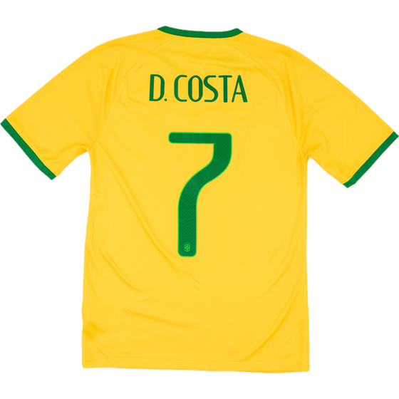 2014-15 Brazil Home Shirt D. Costa #7 - 8/10 - (S)
