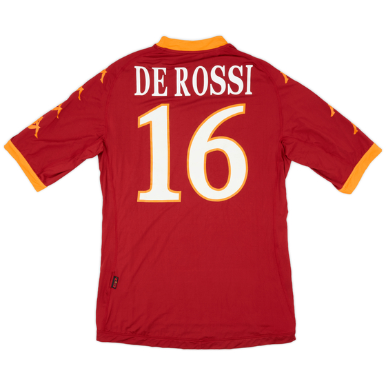2010-11 Roma Home Shirt De Rossi #16 - 8/10 - (XXL)