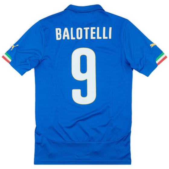 2014-15 Italy Home Shirt Balotelli #9 - 9/10 - (S)