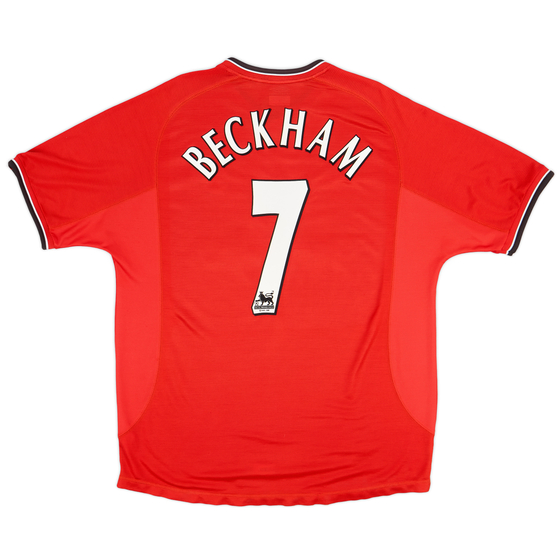 2000-02 Manchester United Home Shirt Beckham #7 - 6/10 - (XL)