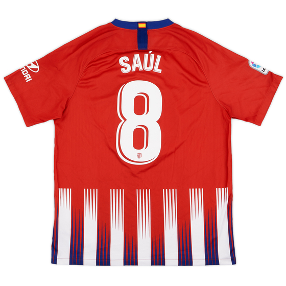 2018-19 Atletico Madrid Home Shirt Saul #8 - 9/10 - (L)