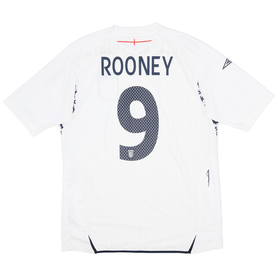 2007-09 England Home Shirt Rooney #9 - 8/10 - (L)