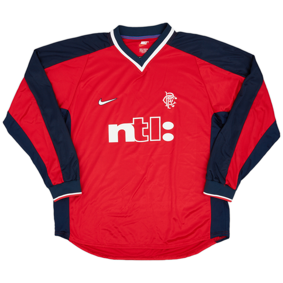 1999-00 Rangers Player Issue Third L/S Shirt (XL)
