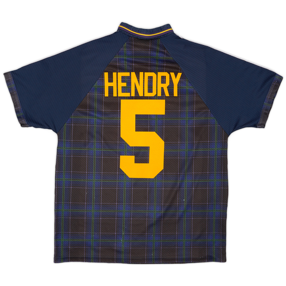 1994-96 Scotland Home Shirt Hendry #5 - 8/10 - (XL)