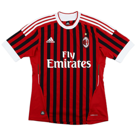 2011-12 AC Milan Home Shirt - 9/10 - (S)