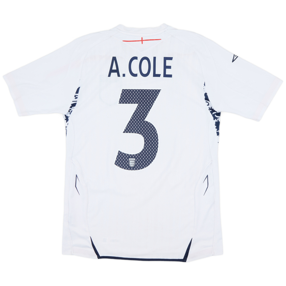 2007-09 England Home Shirt A.Cole #3 - 7/10 - (S)
