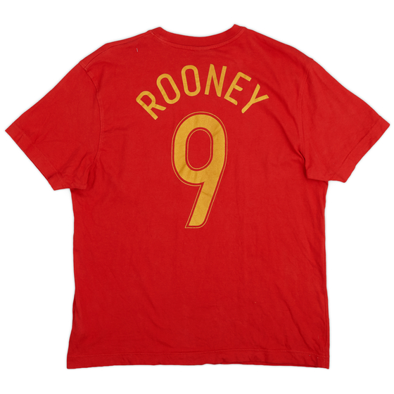 2006-07 England Nike Fan Tee Rooney #9 - 7/10 - (XL)