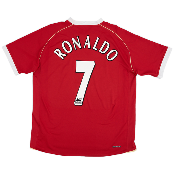 2006-07 Manchester United Home Shirt Ronaldo #7 - 9/10 - (L)