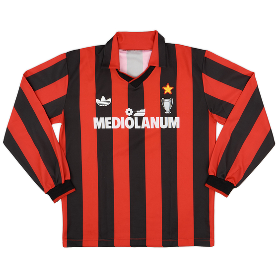 1990-91 AC Milan Home L/S Shirt - 8/10 - (M)