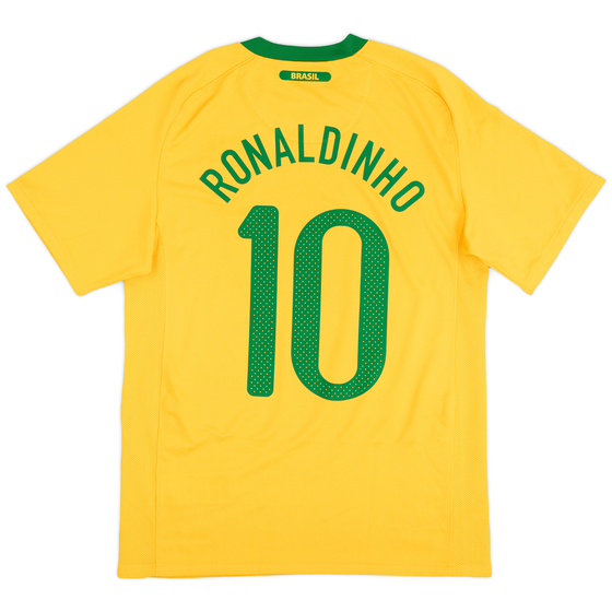 2010-11 Brazil Home Shirt Ronaldinho #10 - 8/10 - (S)
