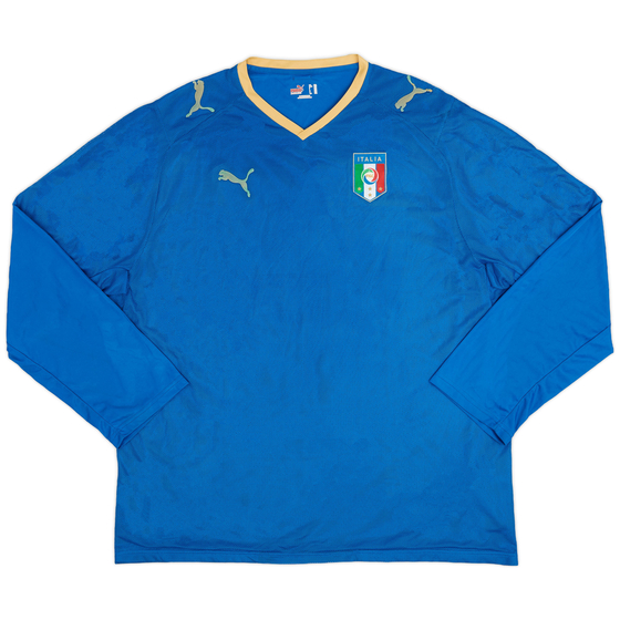 2007-08 Italy Home L/S Shirt - 5/10 - (XXL)