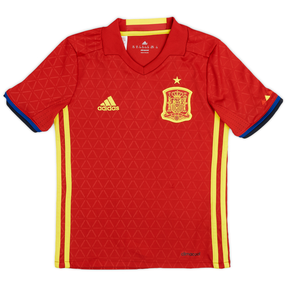 2016-17 Spain Home Shirt - 9/10 - (XS.Boys)