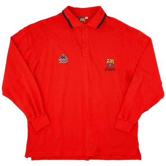 1995-96 Barcelona Kappa L/S Polo Shirt - 10/10 - (XL)