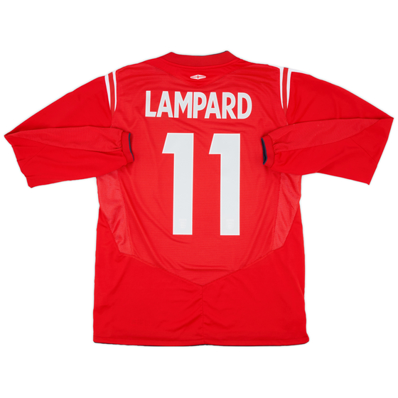2004-06 England Away L/S Shirt Lampard #11 - 8/10 - (L)