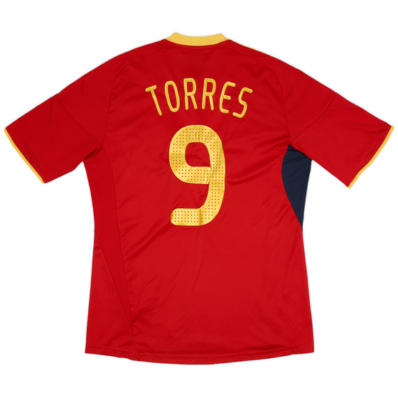 2009 Spain Home Shirt Torres #9 - 6/10 - (L)