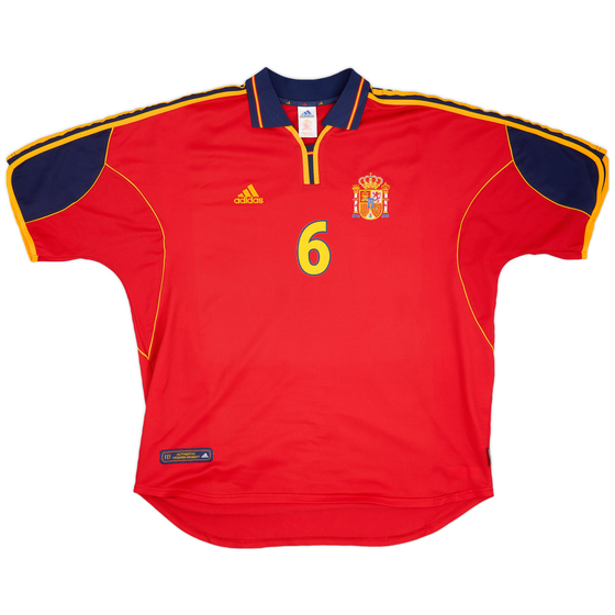 1999-02 Spain Home Shirt Hierro #6 - 6/10 - (XXL)