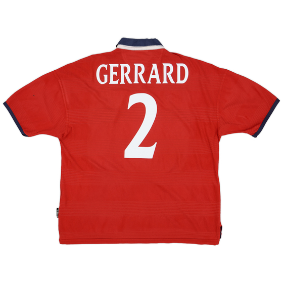 1999-01 England Away Shirt Gerrard #2 - 5/10 - (XXL)