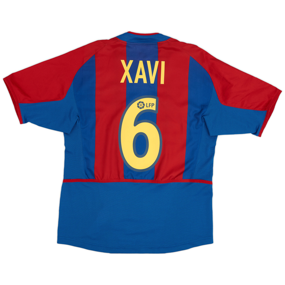 2002-03 Barcelona Home Shirt Xavi #6 - 8/10 - (S)