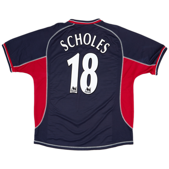 2000-01 Manchester United Third Shirt Scholes #18 - 7/10 - (XL)