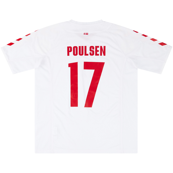 2004 Denmark Match Issue European Championship Away Shirt Poulsen #17