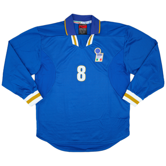 1996-97 Italy Player Issue Home L/S Shirt #8 - 9/10 - (XL)