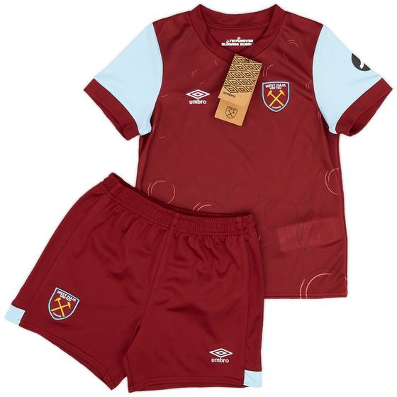 2023-24 West Ham Home Shirt & Shorts (Little Kids)