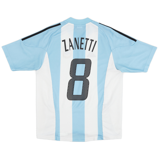 2002-04 Argentina Home Shirt Zanetti #8 - 5/10 - (S)