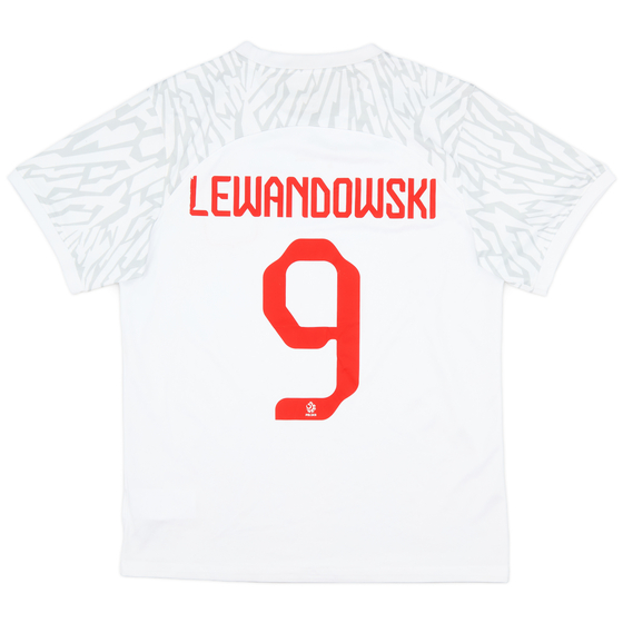 2022-23 Poland Home Shirt Lewandowski #9 - 6/10 - (L)
