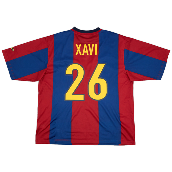 1998-00 Barcelona Basic Home Shirt Xavi #26 - 9/10 - (XL)