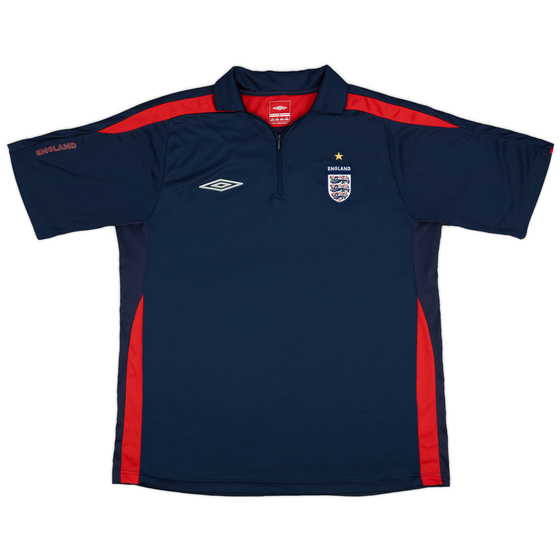 2003-05 England Umbro 1/4 Zip Polo Shirt - 9/10 - (XL)