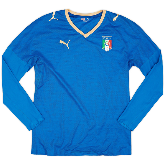 2007-08 Italy Player Issue Home L/S Shirt - 9/10 - (L)