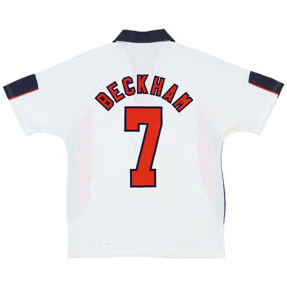1997-99 England Home Shirt Beckham #7 - 5/10 - (M)