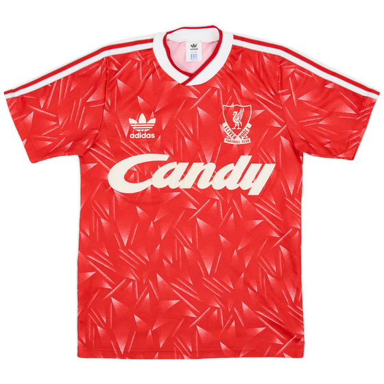1989-91 Liverpool Home Shirt - 8/10 - (L.Boys)