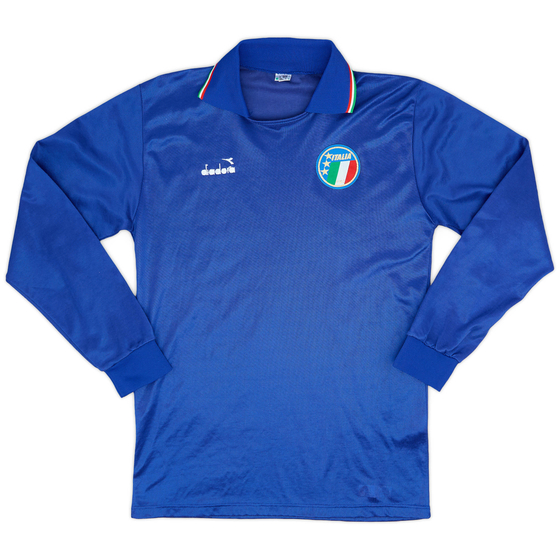 1986-91 Italy Home L/S Shirt - 9/10 - (L)