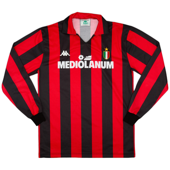 1988-89 AC Milan Home L/S Shirt - 9/10 - (XL)