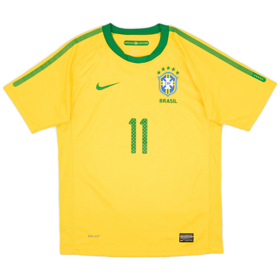 2010-11 Brazil Home Shirt #11 - 9/10 - (L.Boys)