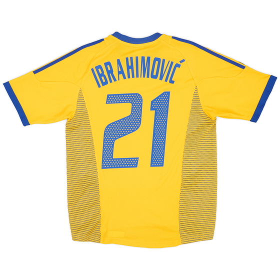 2002-03 Sweden Home Shirt Ibrahimovic #21 - 9/10 - (S)