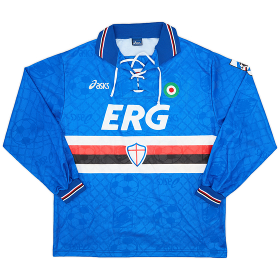 1994-95 Sampdoria Home L/S Shirt - 9/10 - (L)