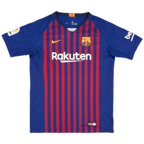 2018-19 Barcelona Home Shirt - 8/10 - (XL.Boys)