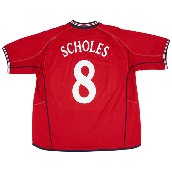 2002-04 England Away Shirt Scholes #8 - 8/10 - (XXL)