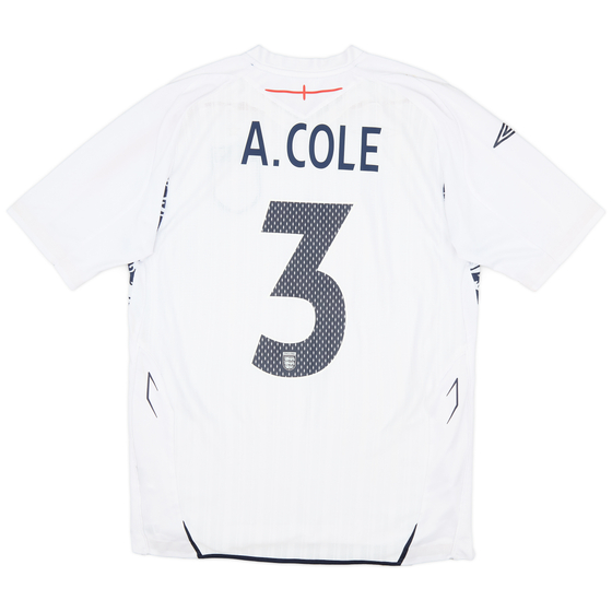 2008-09 England Home Shirt A.Cole #3 - 7/10 - (M)