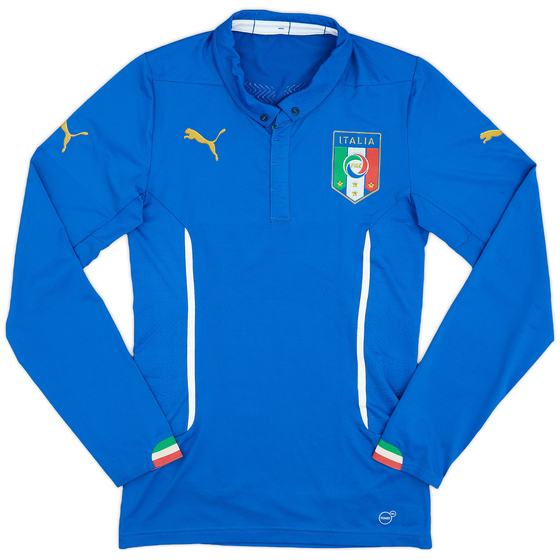 2014-15 Italy Authentic Home L/S Shirt - 7/10 - (L)