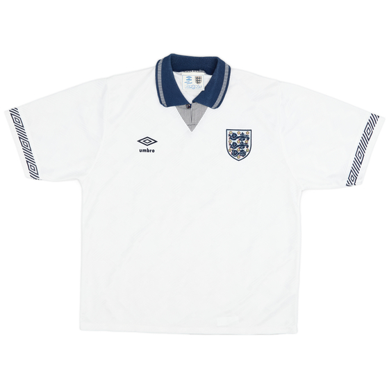 1990-92 England Home Shirt - 8/10 - (L)