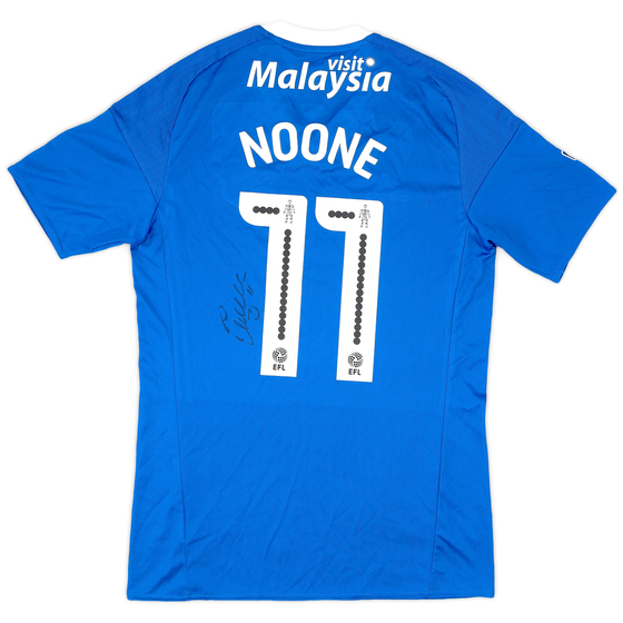 2016-17 Cardiff Match Issue Signed Home Shirt Noone #11