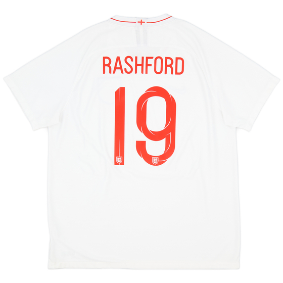 2018-19 England Home Shirt Rashford #19 - 9/10 - (XXL)