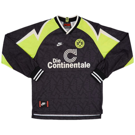 1995-96 Borussia Dortmund Away L/S Shirt - 8/10 - (XL.Boys)