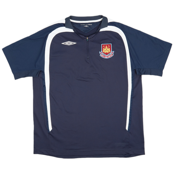 2009-10 West Ham Umbro 1/4 Zip Training Shirt - 8/10 - (L)