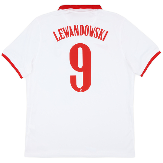 2020-21 Poland Home Shirt Lewandowski #9 - 9/10 - (L)