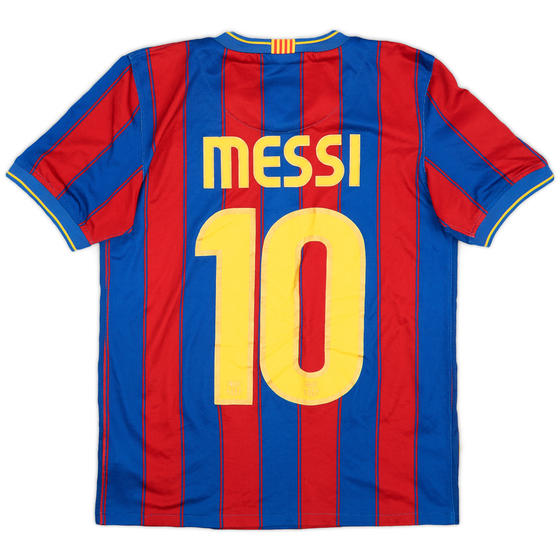 2009-10 Barcelona Home Shirt Messi #10 - 8/10 - (L.Boys)