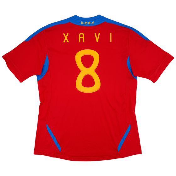 2010-11 Spain Home Shirt Xavi #8 - 8/10 - (XL)